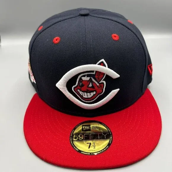 Cleveland Indians Guardians‎ Hat Men 7 1/2 100 Years 59Fifty New Era Fitted New